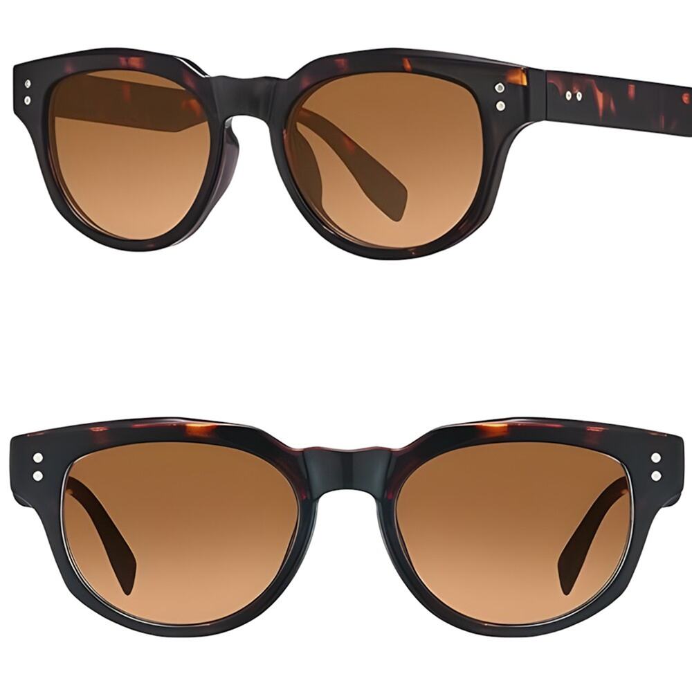 Tortoise Frame Brown Gradient Lens Lightweight TR90 Sunglasses for Men Women
